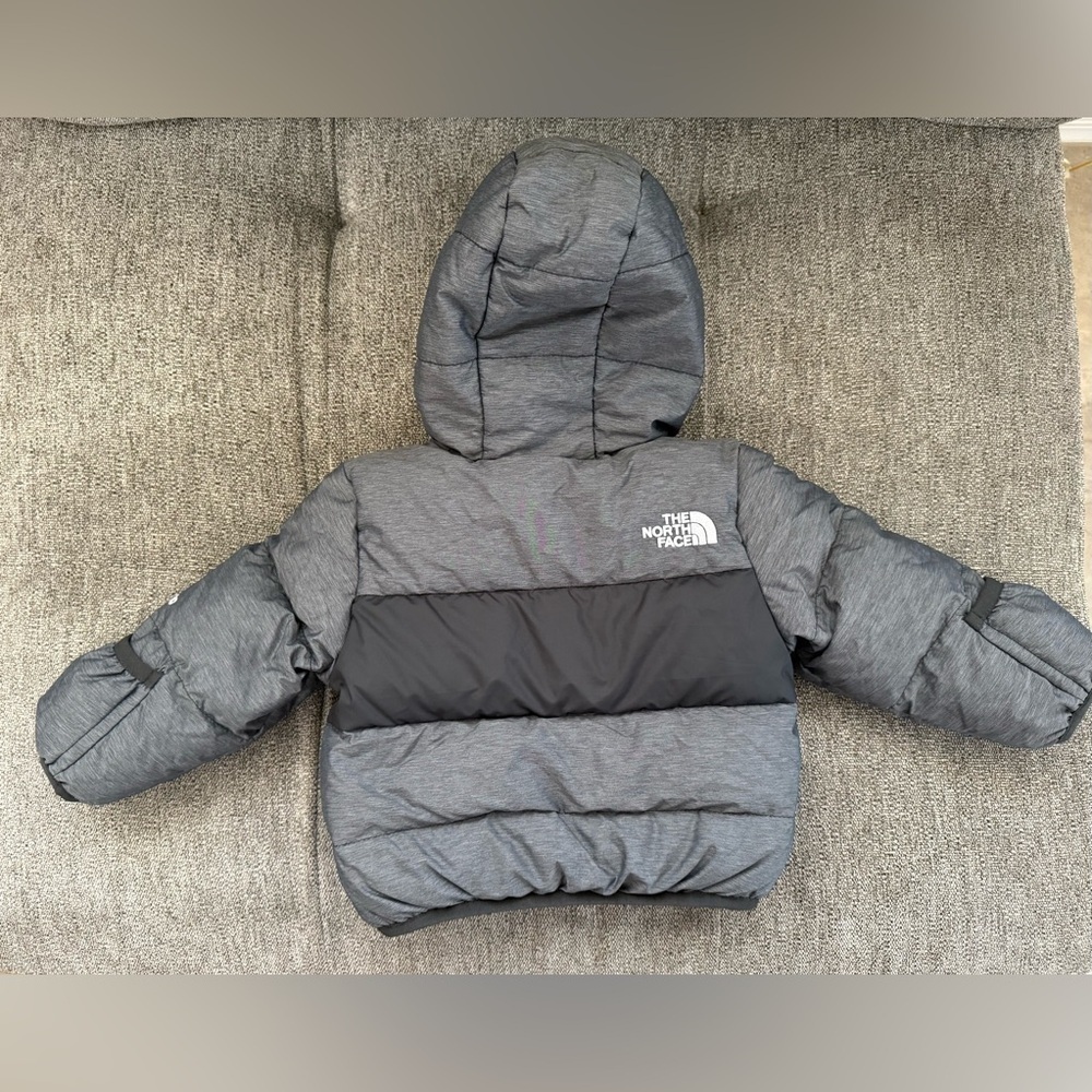 The North Face Moondoggy 550 Down Baby Puffer Jacket Coat Gray 3–6M - Picture 5 of 10
